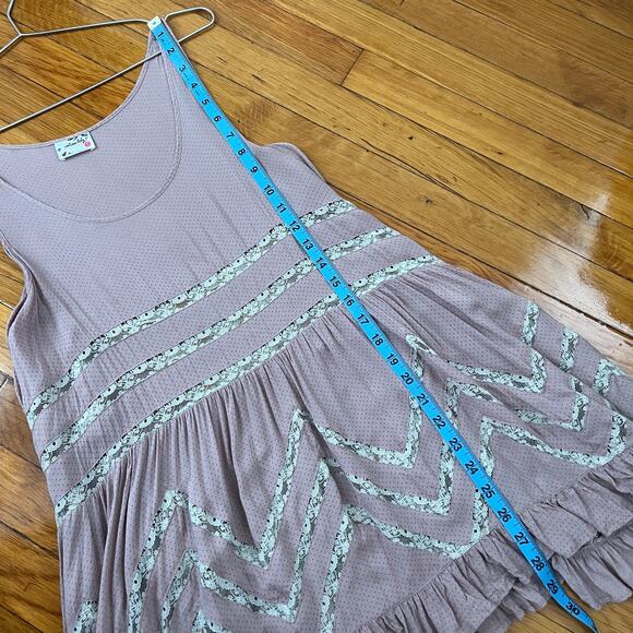 Free People Intimately Trapeze Mini Dress in Misty Combo Pink Size XS - Picture 11 of 11